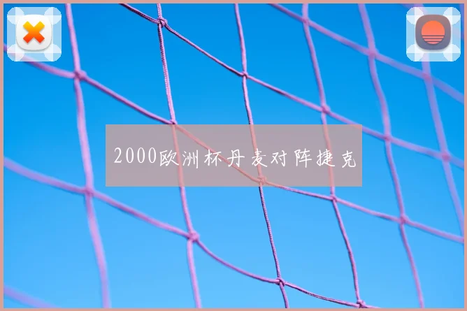 2000欧洲杯丹麦对阵捷克